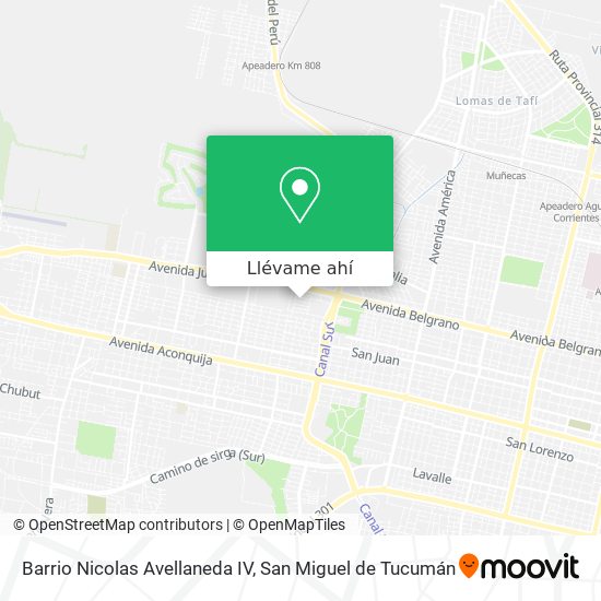 Mapa de Barrio Nicolas Avellaneda IV