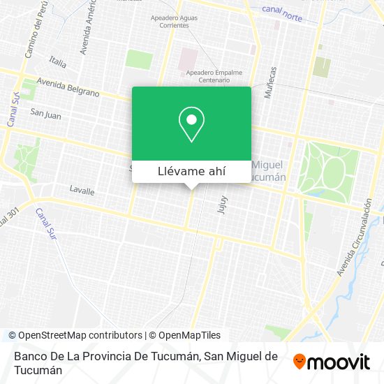 Mapa de Banco De La Provincia De Tucumán