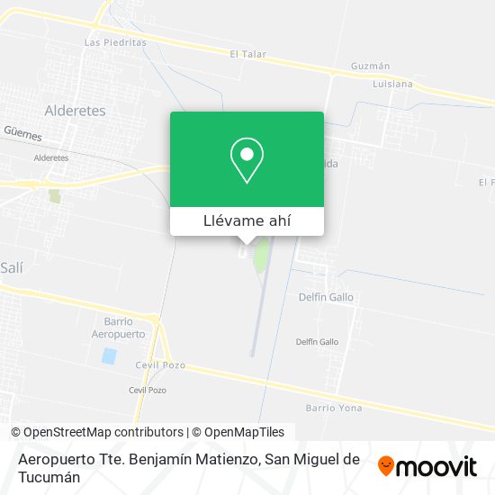 Mapa de Aeropuerto Tte. Benjamín Matienzo