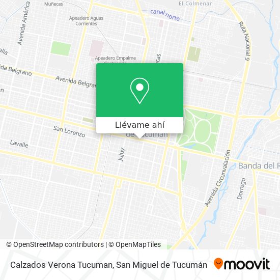 Mapa de Calzados Verona Tucuman