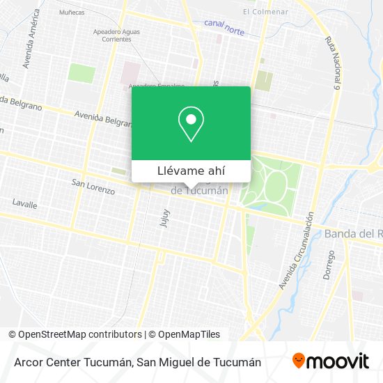Mapa de Arcor Center Tucumán