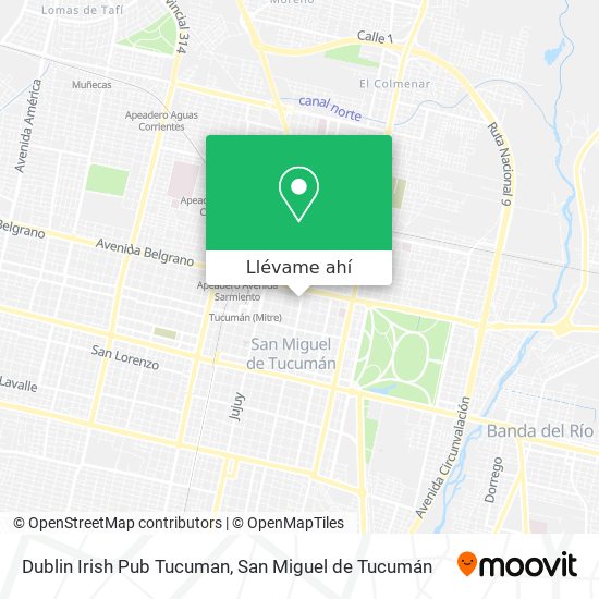 Mapa de Dublin Irish Pub Tucuman