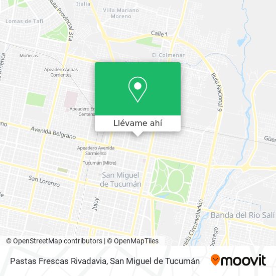 Mapa de Pastas Frescas Rivadavia