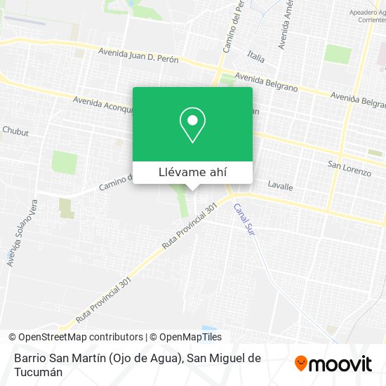 Mapa de Barrio San Martín (Ojo de Agua)