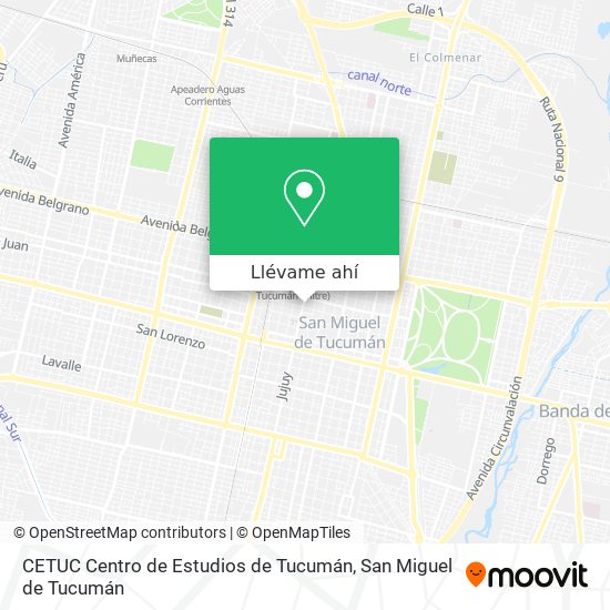 Mapa de CETUC Centro de Estudios de Tucumán