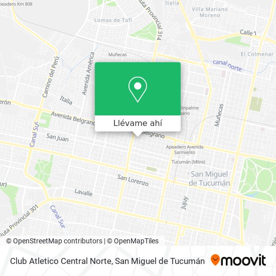 Mapa de Club Atletico Central Norte