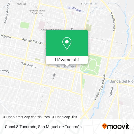 Mapa de Canal 8 Tucumán