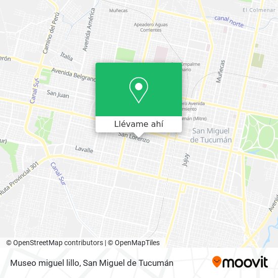 Mapa de Museo miguel lillo