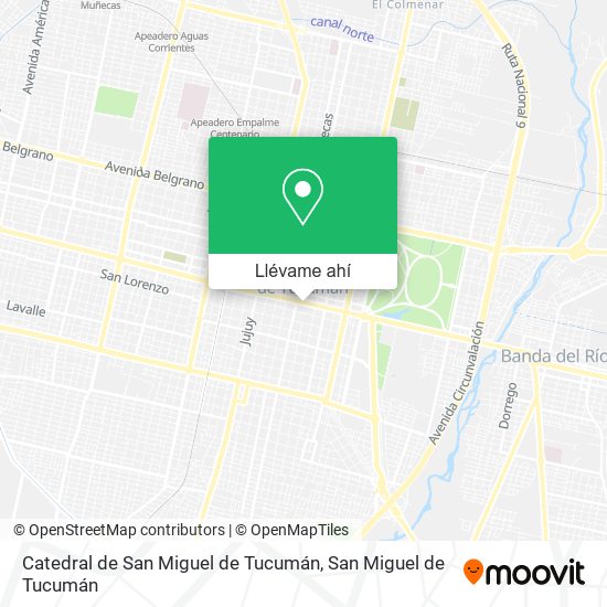 Mapa de Catedral de San Miguel de Tucumán