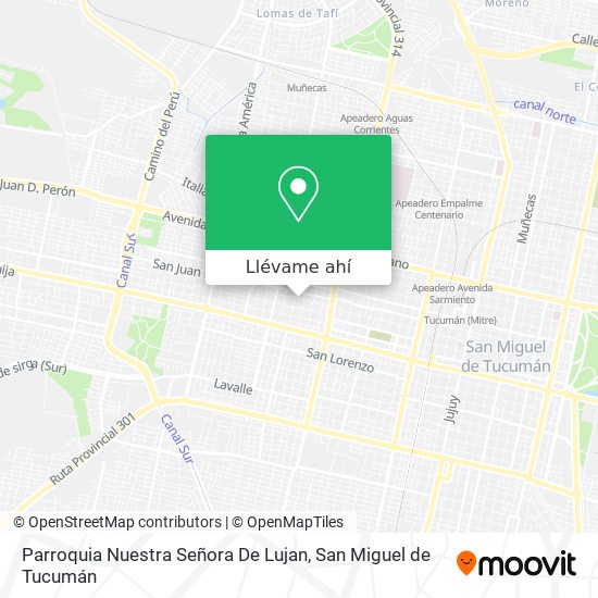 Mapa de Parroquia Nuestra Señora De Lujan