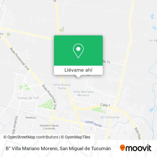Mapa de B° Villa Mariano Moreno