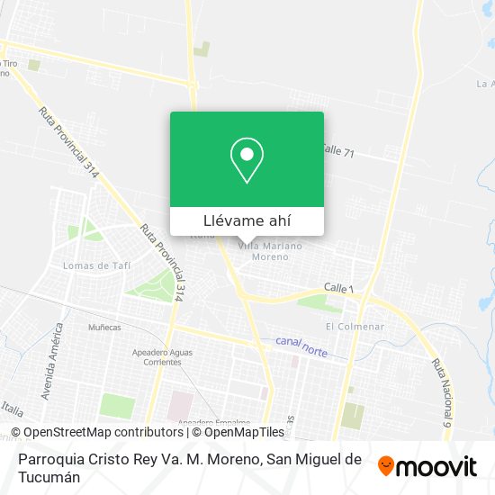 Mapa de Parroquia Cristo Rey Va. M. Moreno