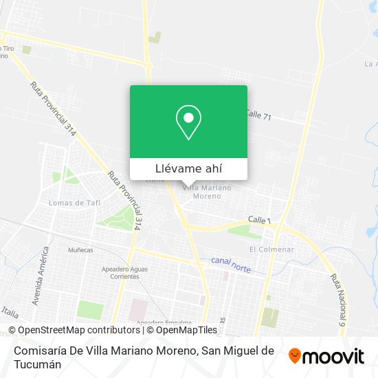 Mapa de Comisaría De Villa Mariano Moreno