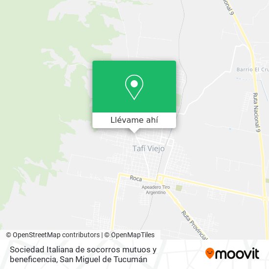 Mapa de Sociedad Italiana de socorros mutuos y beneficencia
