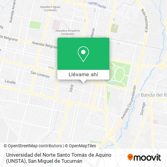 Mapa de Universidad del Norte Santo Tomás de Aquino (UNSTA)