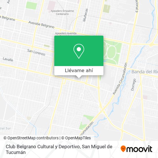 Mapa de Club Belgrano Cultural y Deportivo