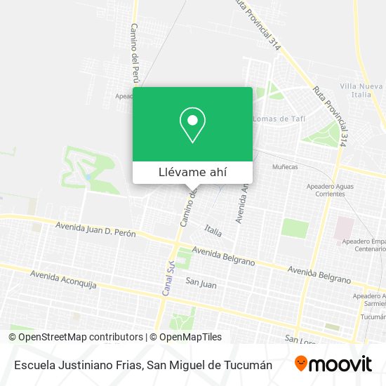 Mapa de Escuela Justiniano Frias