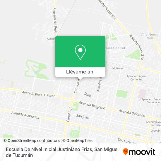 Mapa de Escuela De Nivel Inicial Justiniano Frias