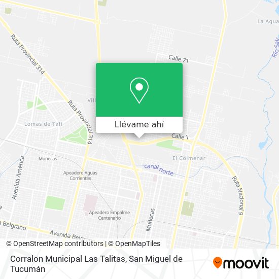 Mapa de Corralon Municipal Las Talitas
