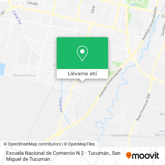 Mapa de Escuela Nacional de Comercio N 2 - Tucumán.