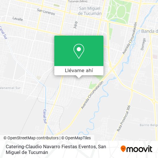 Mapa de Catering-Claudio Navarro Fiestas Eventos