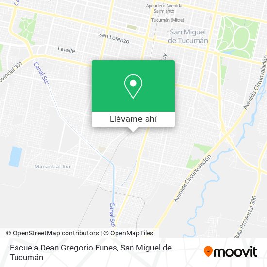 Mapa de Escuela Dean Gregorio Funes