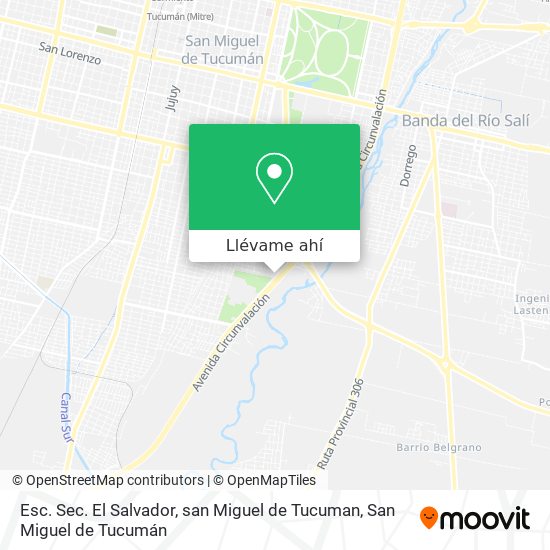 Mapa de Esc. Sec. El Salvador, san Miguel de Tucuman