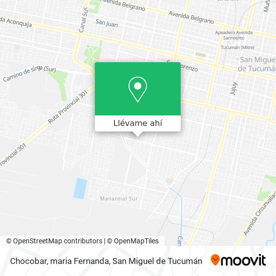 Mapa de Chocobar, maria Fernanda