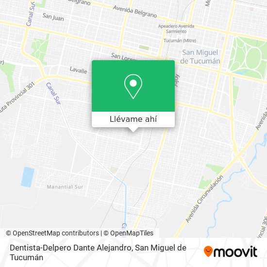 Mapa de Dentista-Delpero Dante Alejandro