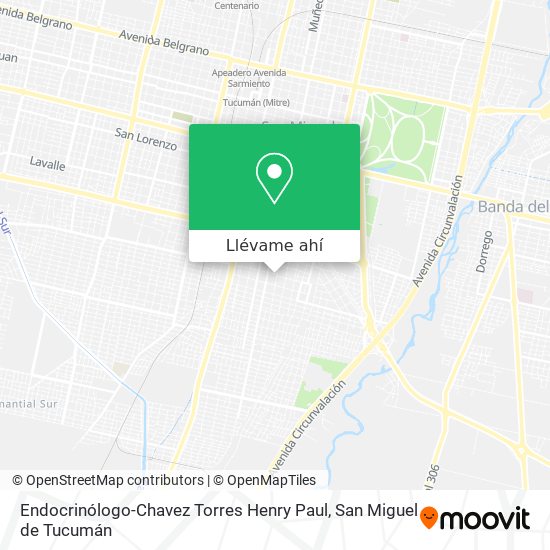 Mapa de Endocrinólogo-Chavez Torres Henry Paul