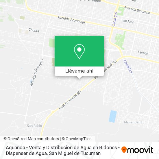 Mapa de Aquanoa - Venta y Distribucion de Agua en Bidones - Dispenser de Agua