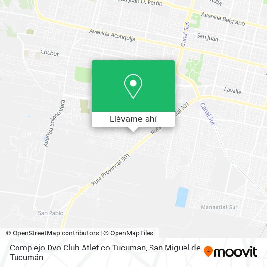 Mapa de Complejo Dvo Club Atletico Tucuman