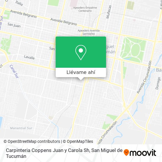 Mapa de Carpinteria Coppens Juan y Carola Sh