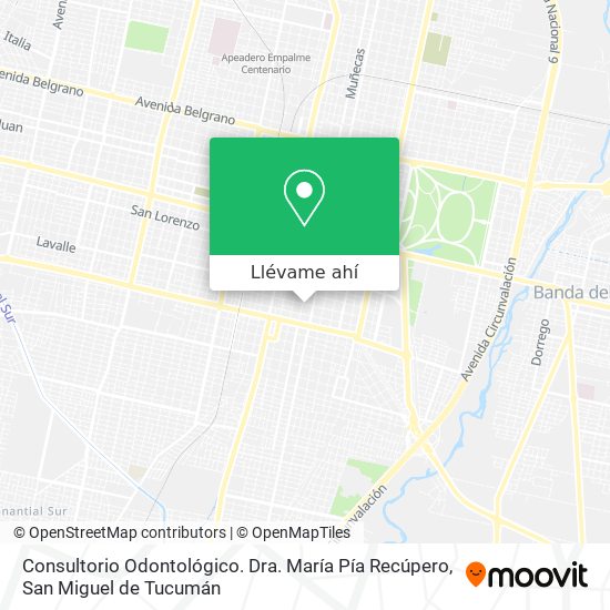 Mapa de Consultorio Odontológico. Dra. María Pía Recúpero