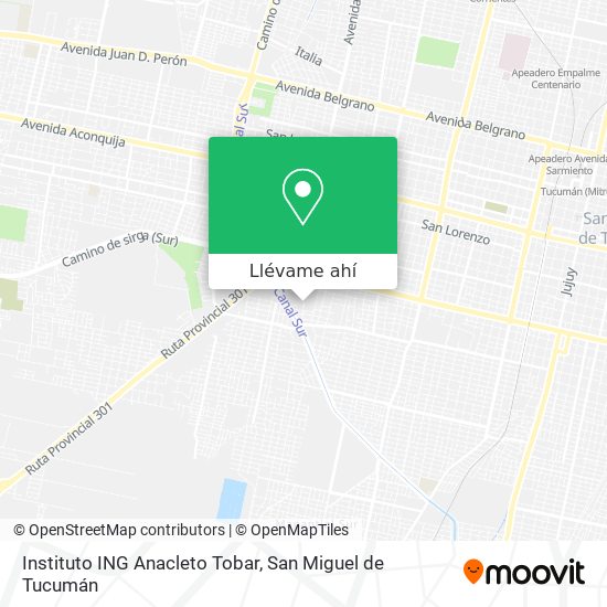 Mapa de Instituto ING Anacleto Tobar