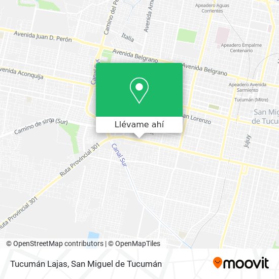 Mapa de Tucumán Lajas
