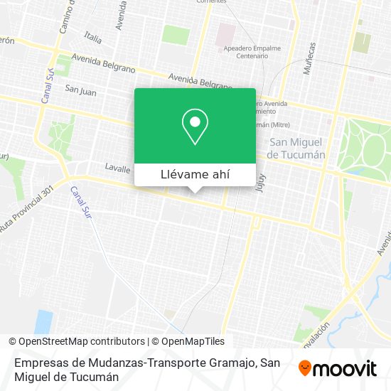 Mapa de Empresas de Mudanzas-Transporte Gramajo