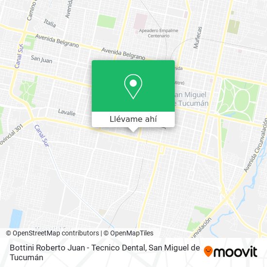 Mapa de Bottini Roberto Juan - Tecnico Dental