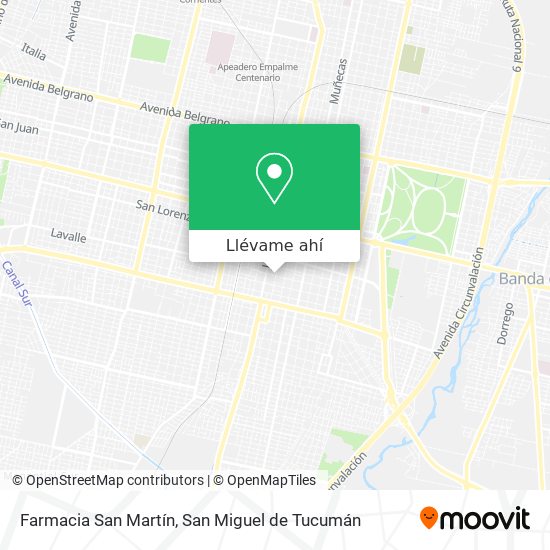 Mapa de Farmacia San Martín