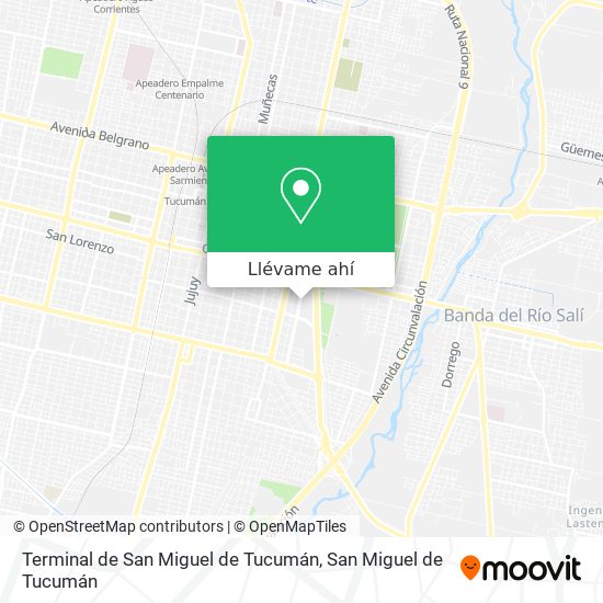 Mapa de Terminal de San Miguel de Tucumán