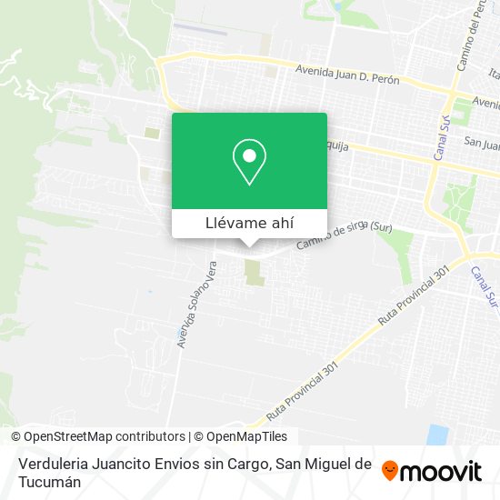 Mapa de Verduleria Juancito Envios sin Cargo