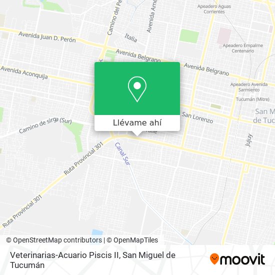 Mapa de Veterinarias-Acuario Piscis II