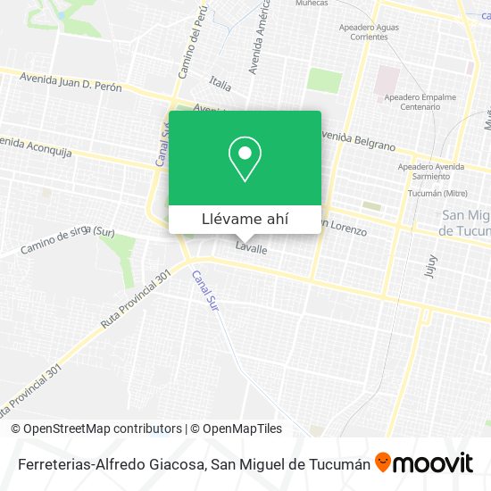 Mapa de Ferreterias-Alfredo Giacosa