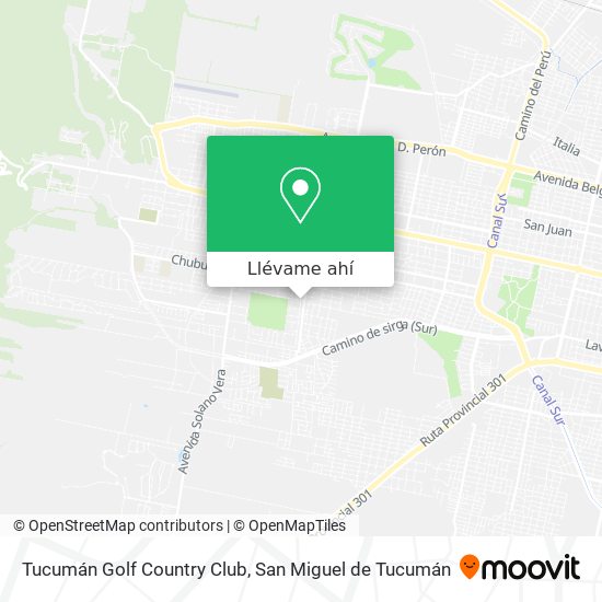 Mapa de Tucumán Golf Country Club