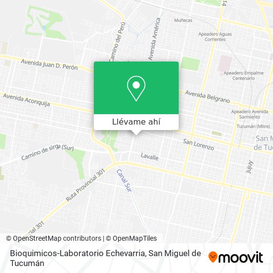 Mapa de Bioquimicos-Laboratorio Echevarria