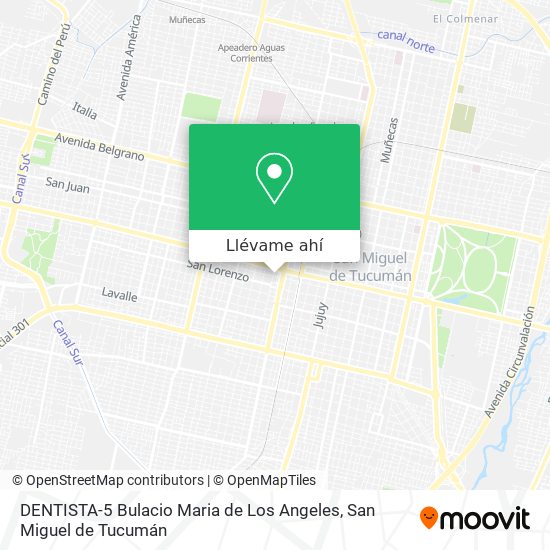 Mapa de DENTISTA-5 Bulacio Maria de Los Angeles