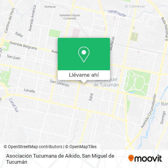 Mapa de Asociación Tucumana de Aikido