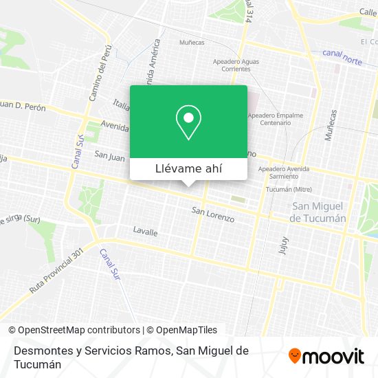 Mapa de Desmontes y Servicios Ramos