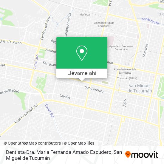 Mapa de Dentista-Dra. Maria Fernanda Amado Escudero