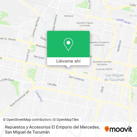 Mapa de Repuestos y Accesorios El Emporio del Mercedes